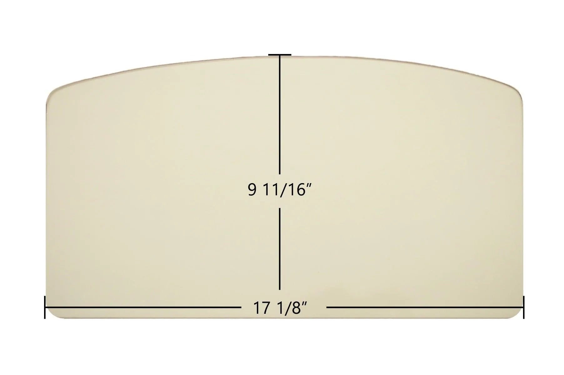 Haughs S27XE Ceramic Glass Panel (17 1/8" x 9 11/16") | Archtop Firebox Replacement | Part #S27XE - Total Hearth
