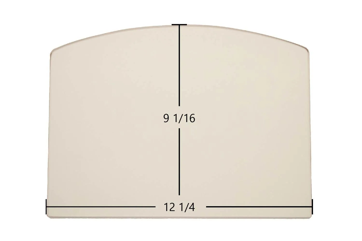 Ashley AP130 Glass Replacement – 12 1/4" x 9 1/16" Archtop Ceramic (890153, 891053, 891096-1) - Total Hearth