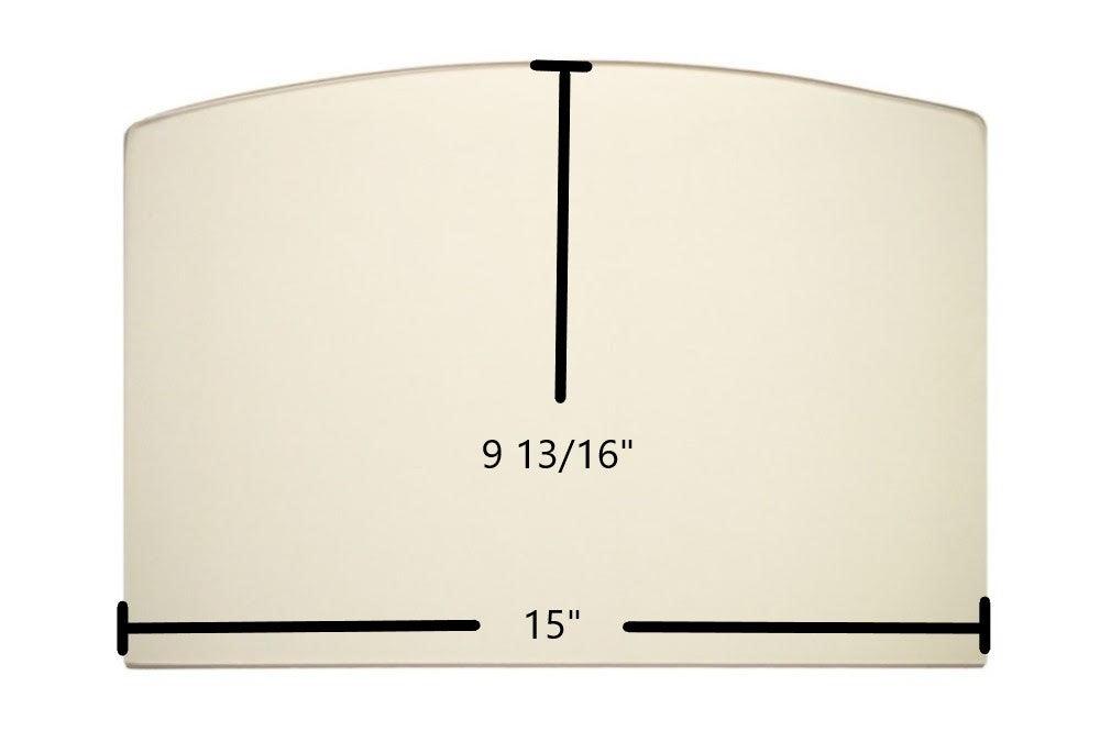 Vogelzang / Ashley / US Stove Archtop Ceramic Glass Panel | 9 13/16