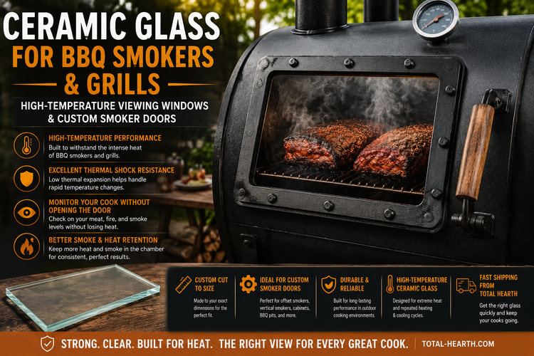 BBQ Smoker Glass | Ceramic Glass for Smoker Windows & Doors