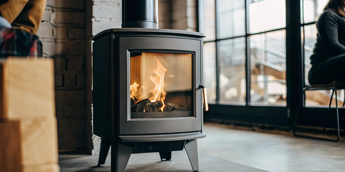 A Blaze King catalytic wood stove providing long-burning, efficient heat for a home.