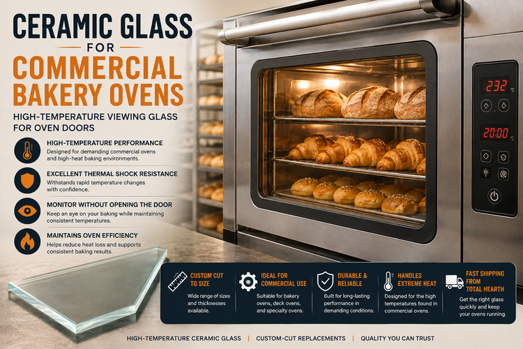 Commercial Bakery Oven Glass | High-Temperature Ceramic Glass