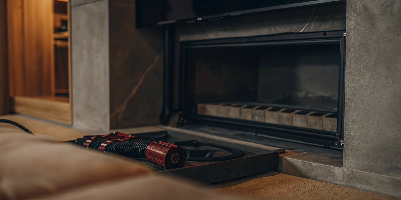 A fireplace blower kit with the tools needed for a DIY installation.