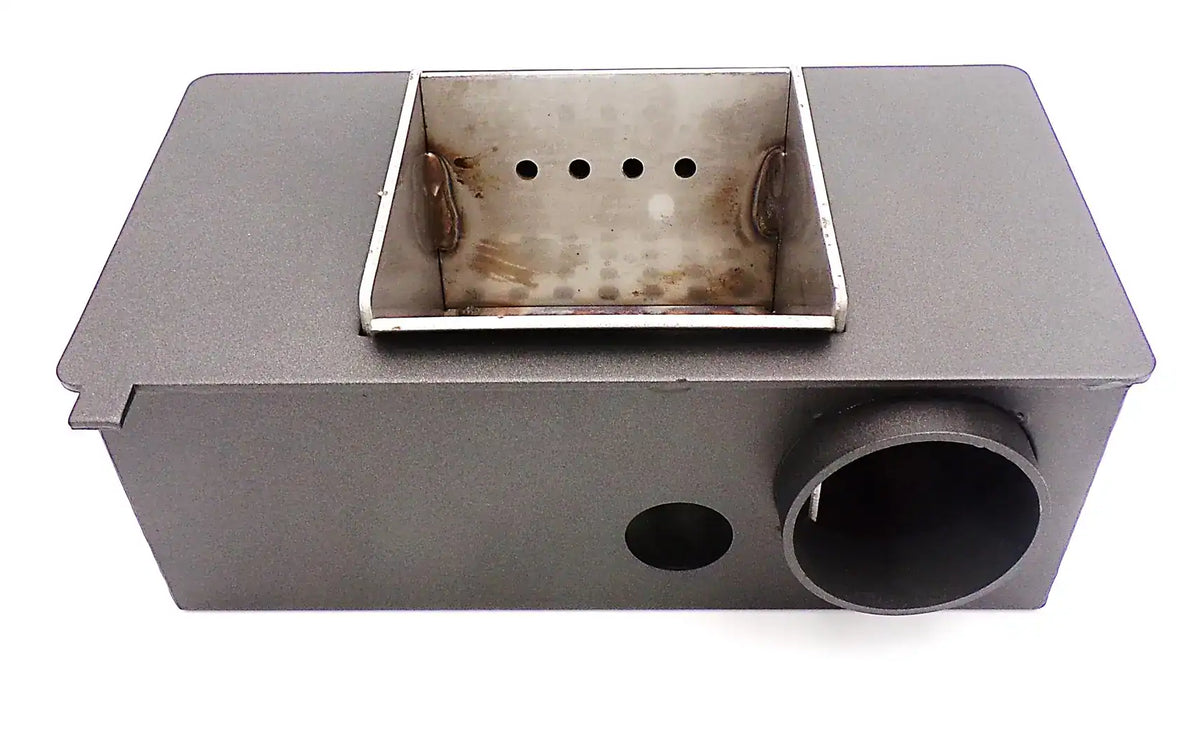 Pellet stove burn pot and guide assembly with air intake port
