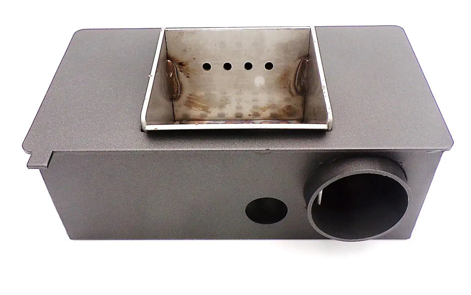 Pellet stove burn pot and guide assembly with air intake port