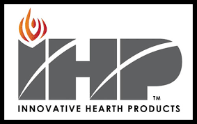 Innovative Hearth Products (IHP) logo with a stylized flame icon.