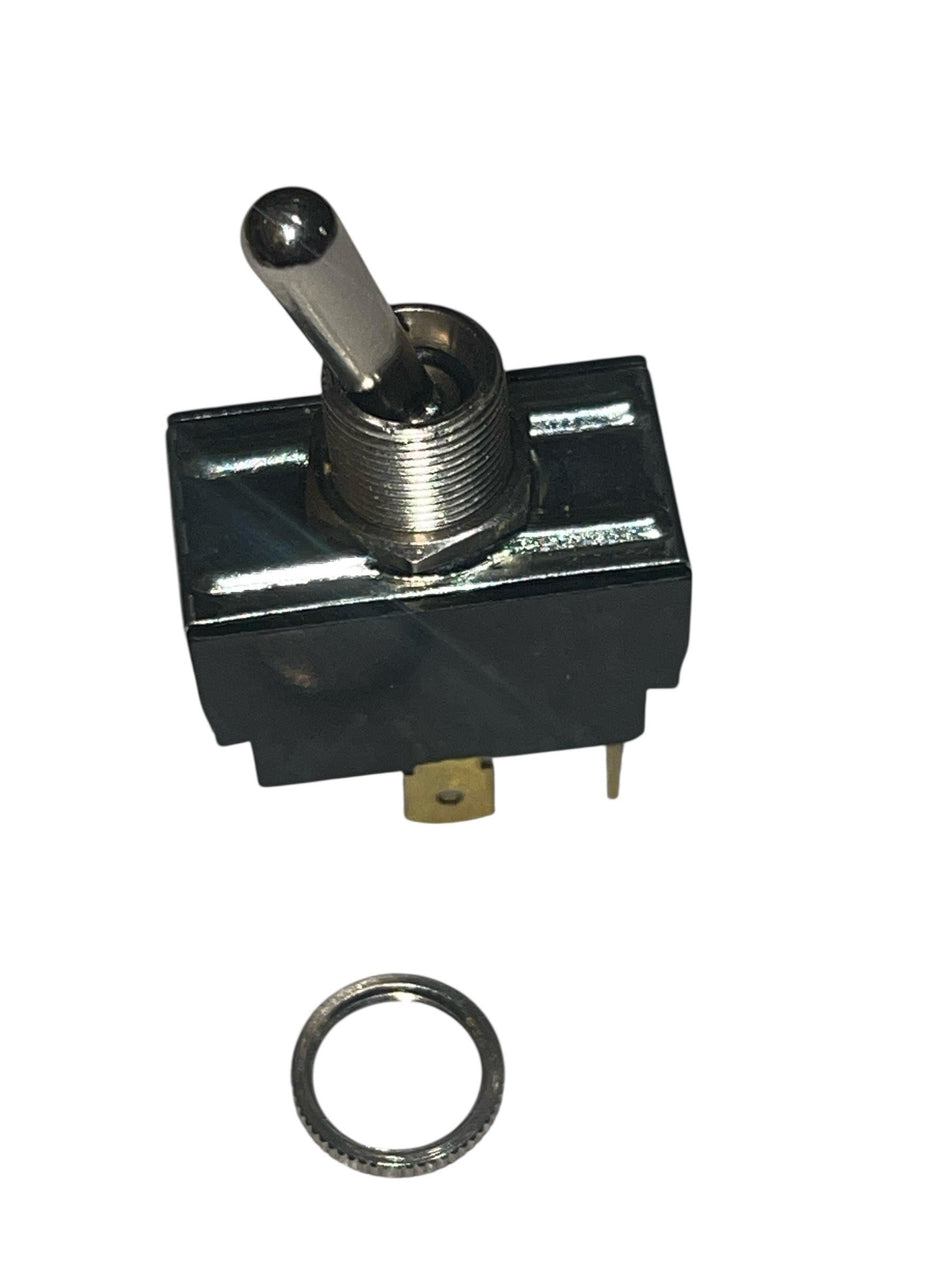 Toggle switch with mounting nut and washer