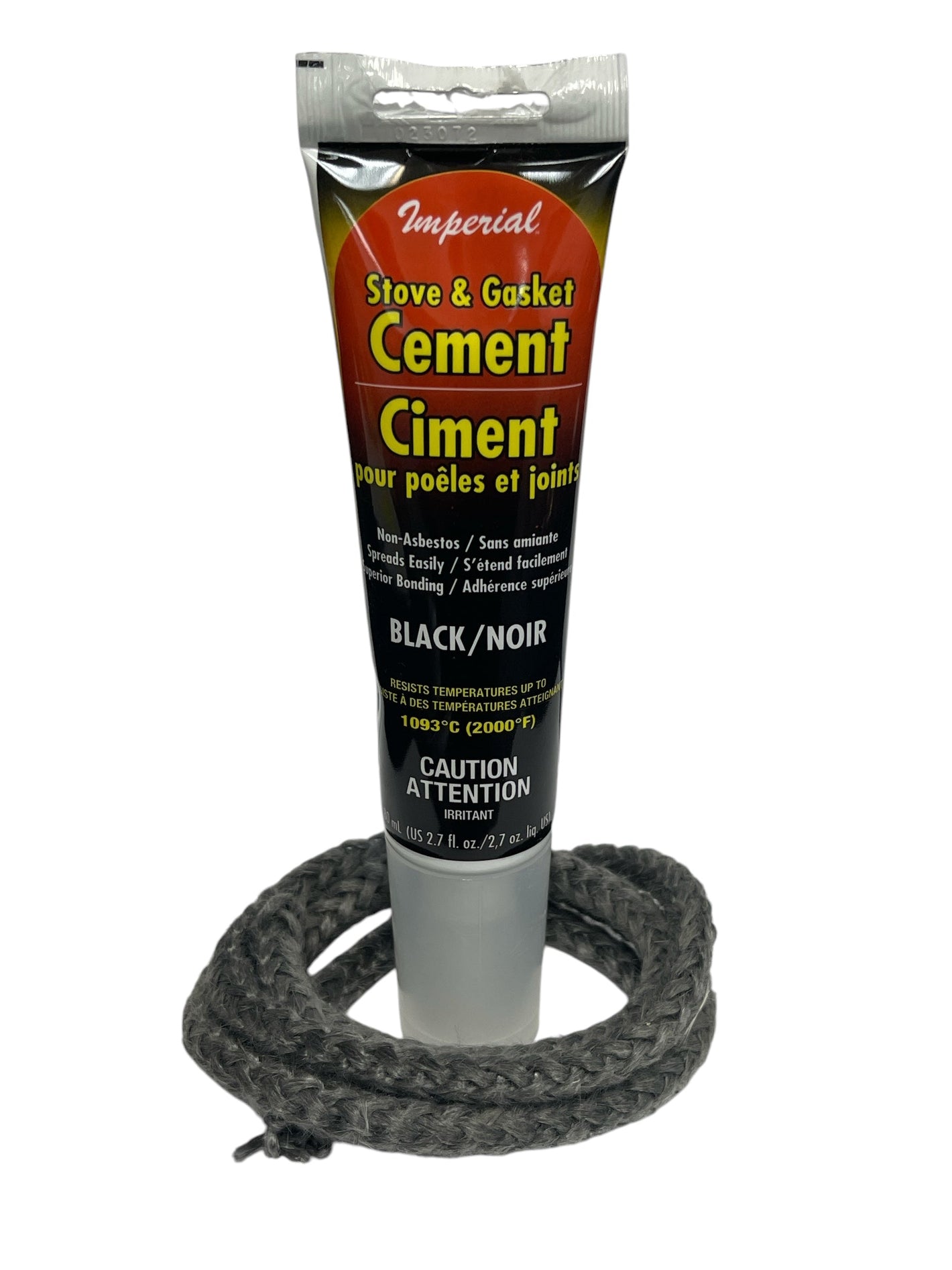 1/4" High-Temperature Door Rope Gasket Kit – 7ft with Cement - Total Hearth