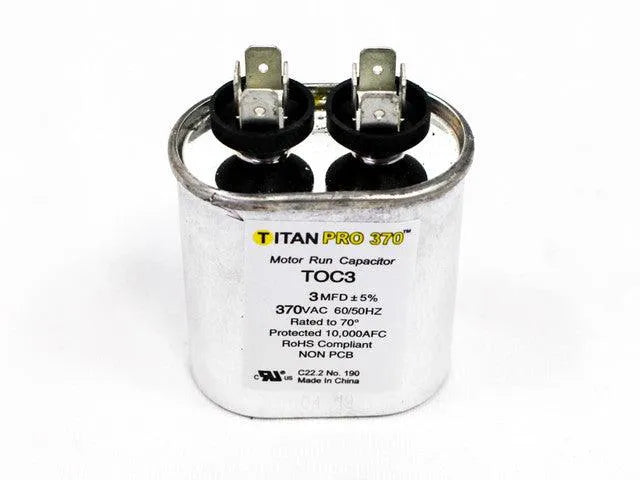 Black Bart Capacitor (1CBB1 / TOC3) – 3 MFD Replacement for Wood Stove Blower Motors - Total Hearth