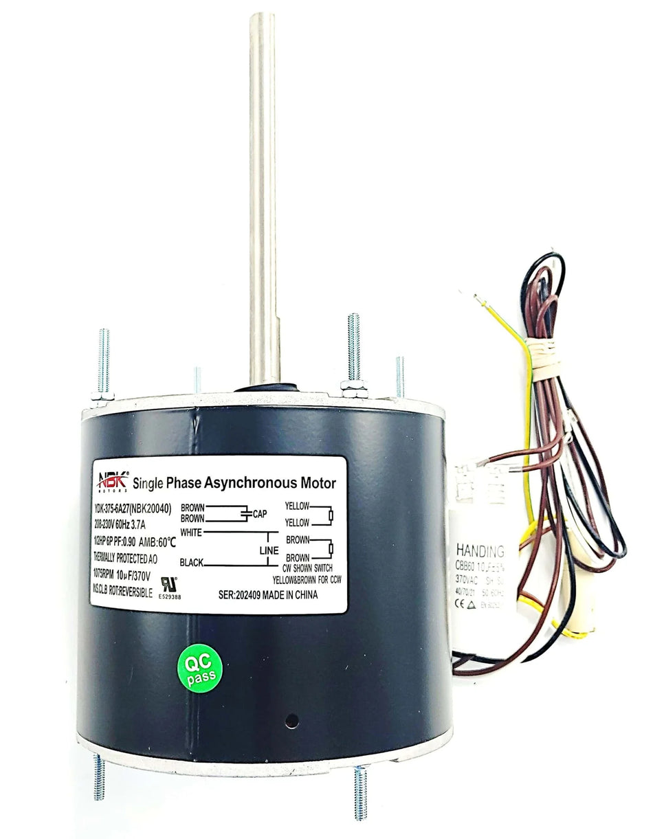 Condensor Motor 208-230V, 1/2 Hp W/Capacitor | NBK-20040