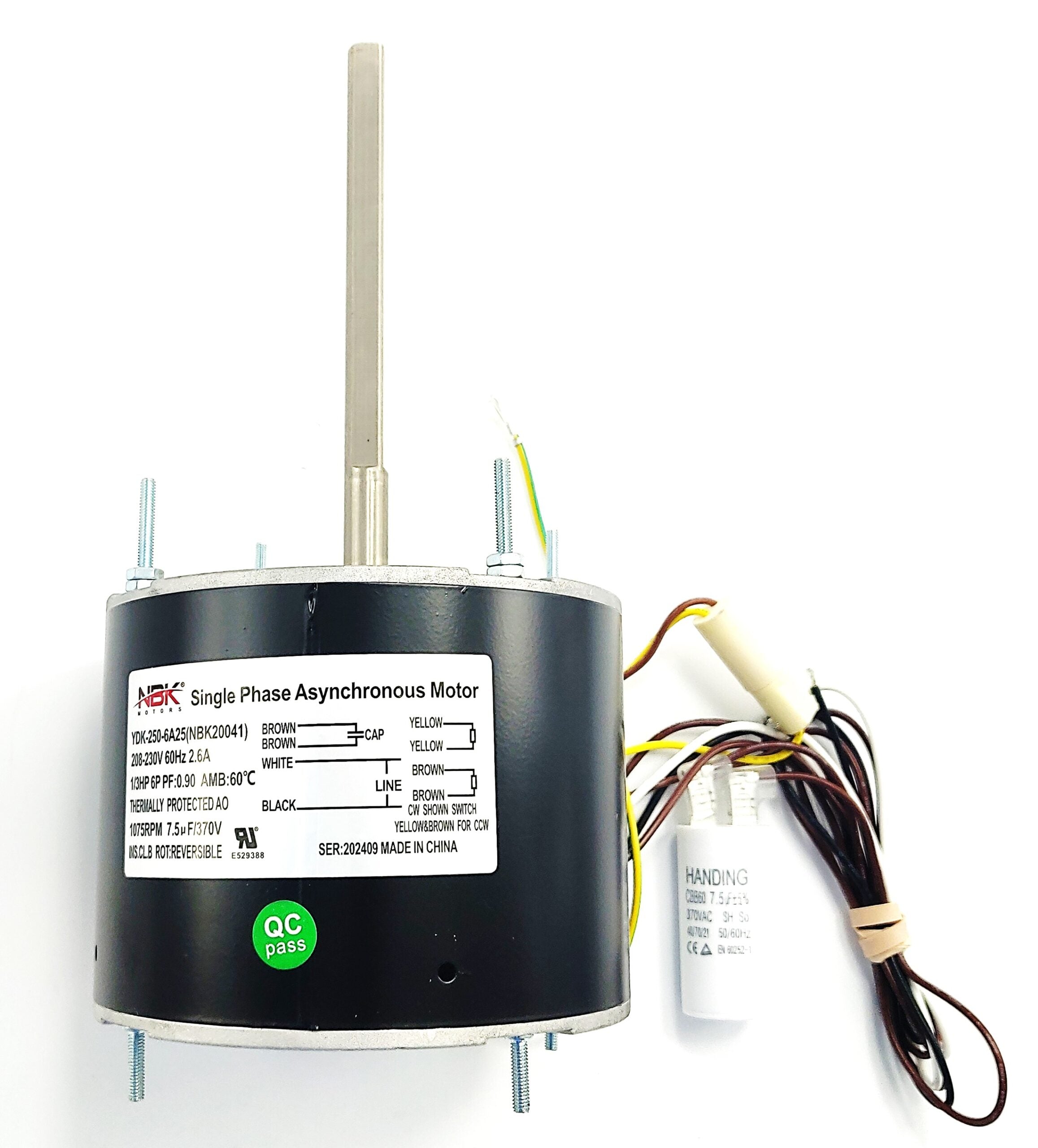 NBK-20041 – Condenser Motor 208-230V, 1/3 HP with Capacitor – (Special Order) - Total Hearth