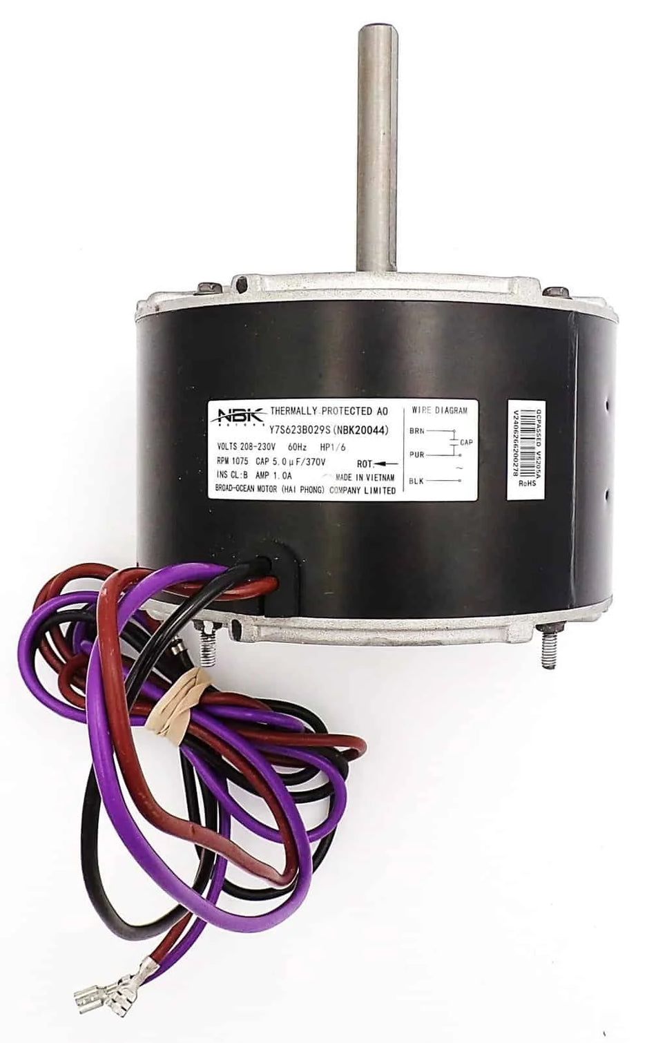 Condenser Motor 1/6 HP – Replaces Genteq 3S012 – NBK-20044