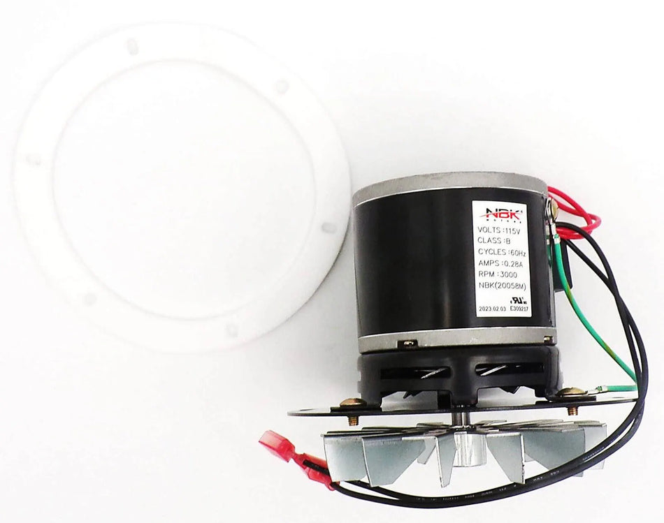 NBK-20058M Motor Insert Only – 115V, 3000 RPM Exhaust Blower Motor for Pellet Stoves | Avalon, Lopi, Fasco & More