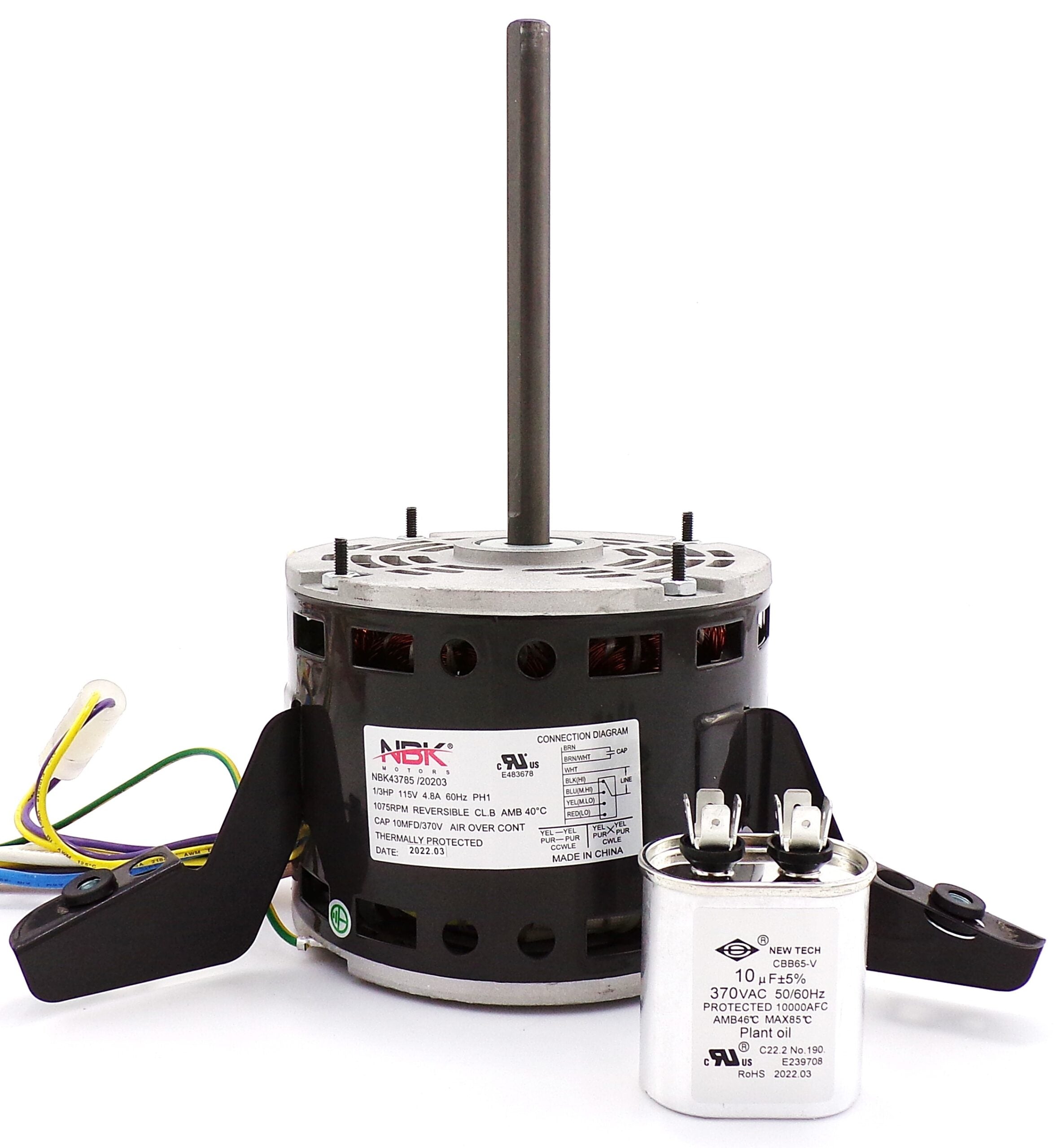 NBK-20203 Direct Drive Blower Motor – 1/3 HP | Replacement for Fire Chief DB305-B and OEM Models - Total Hearth