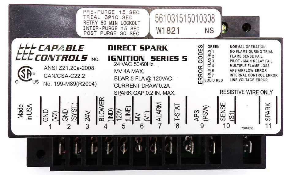 NBK-20262 – Ignition Control – Heatco – (Special Order) - Total Hearth