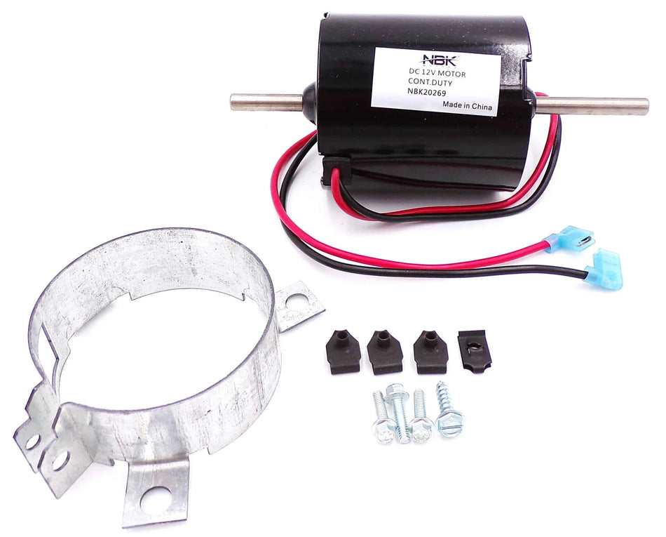 NBK-20340K RV Furnace Blower Motor Kit 12VDC 2250 RPM with Mounting Bracket - Replaces Atwood 36195, 37358, 37358M