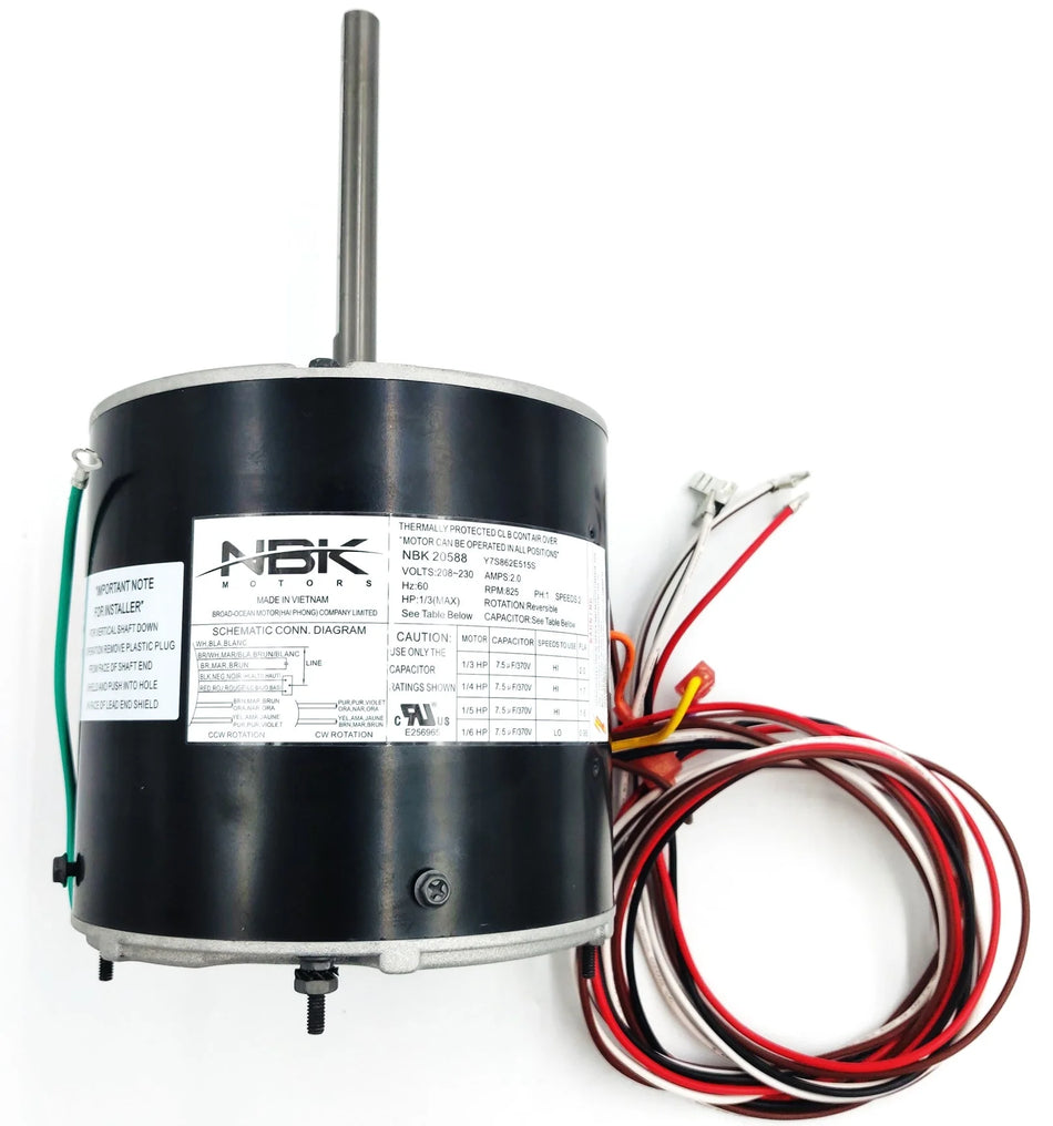 NBK-20588 Condenser Motor 208-230V, 825 RPM, 1/6-1/3 HP – (Special Order) - Total Hearth