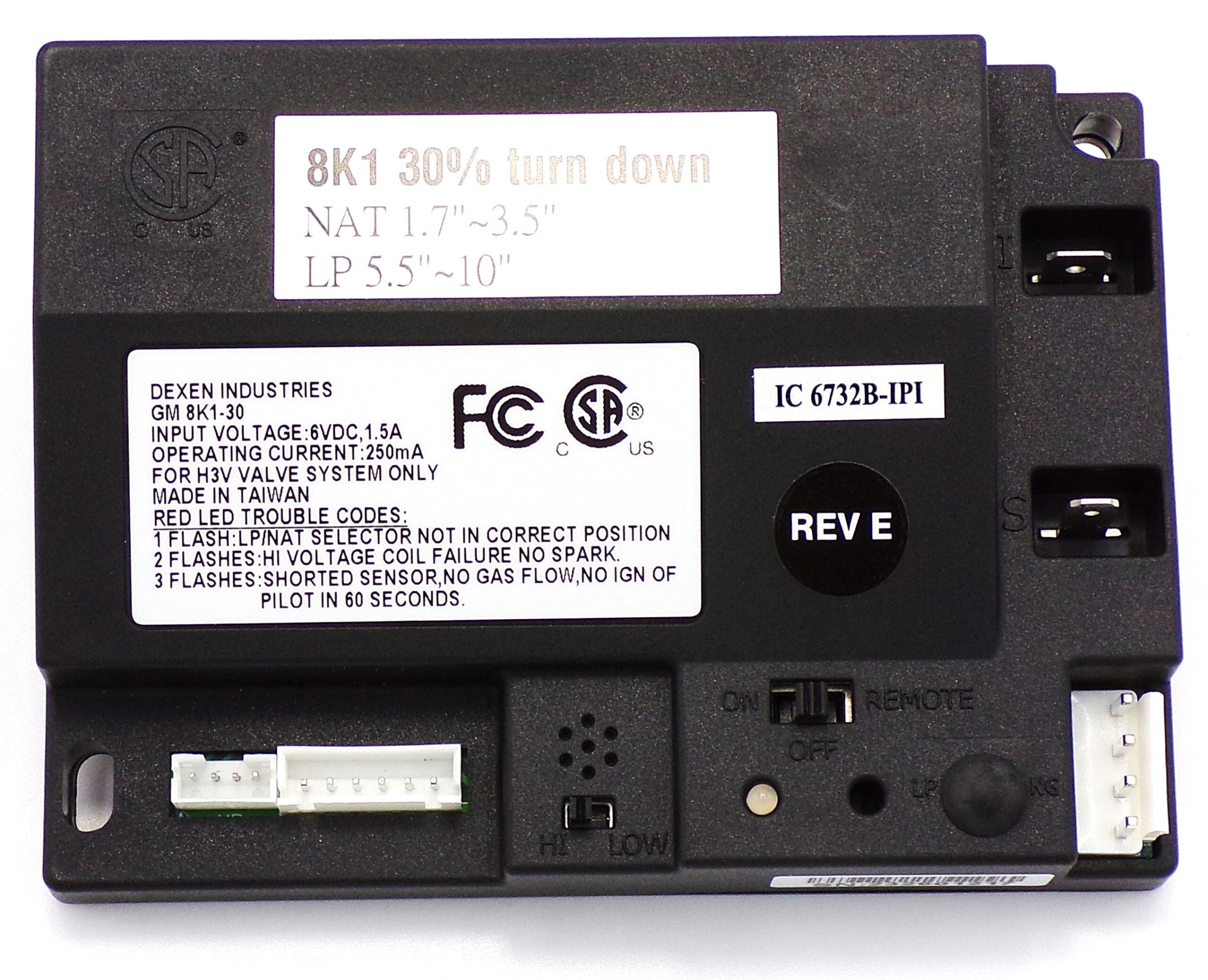 Ignition Control Module (2166-338 / 8K1-30 / 20916) – Replacement Dexen IPI Module for Heat N Glo, Heatilator & Quadra-Fire Gas Stoves - Total Hearth