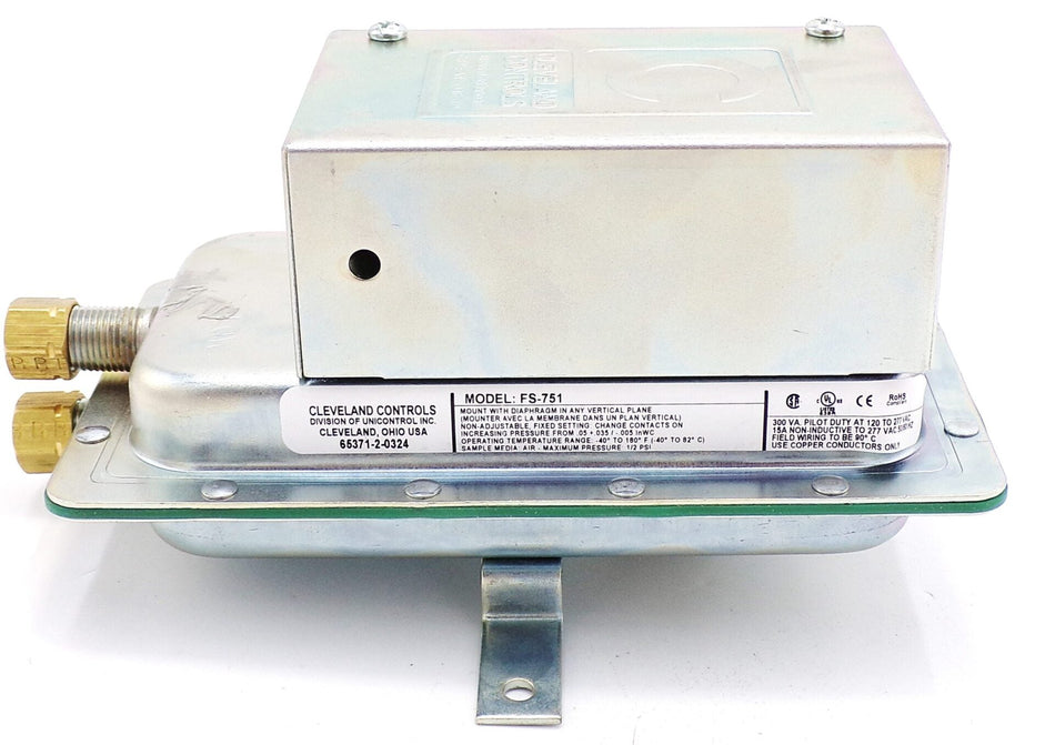NBK-21100 – Air Pressure Sensing Switch FS-751 FS@ 0.05" WC – (Special Order) - Total Hearth