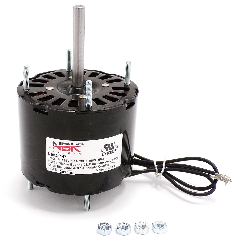 Ashley Left Side Blower Motor – AY052713R (NBK 1M126-R) | 1/40 HP Clockwise 1-Speed Motor - Total Hearth