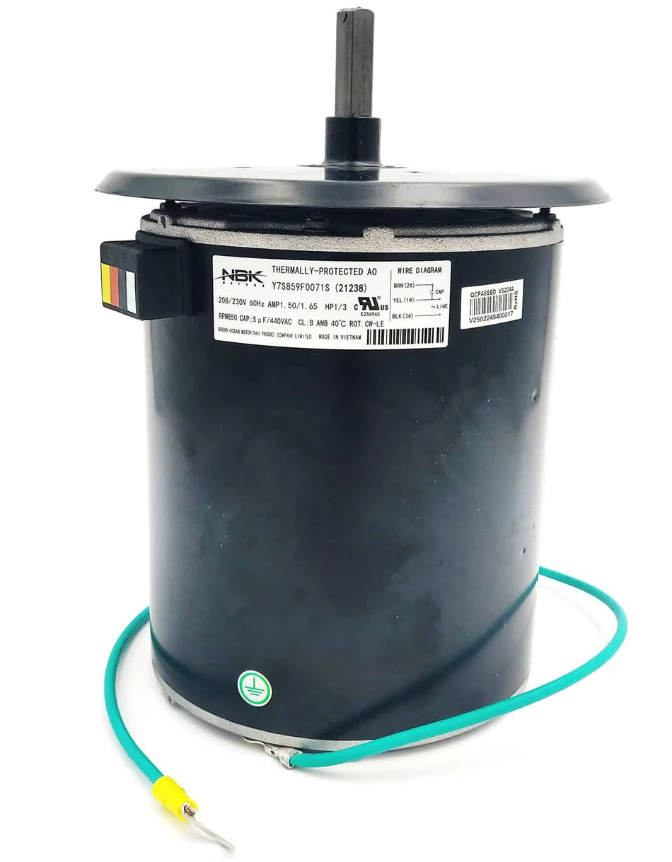 NBK-21238 Condenser Fan Motor 1/3 HP 208/230V 1075 RPM CWLE - Replaces Carrier S1-02434550001, S1-6007531