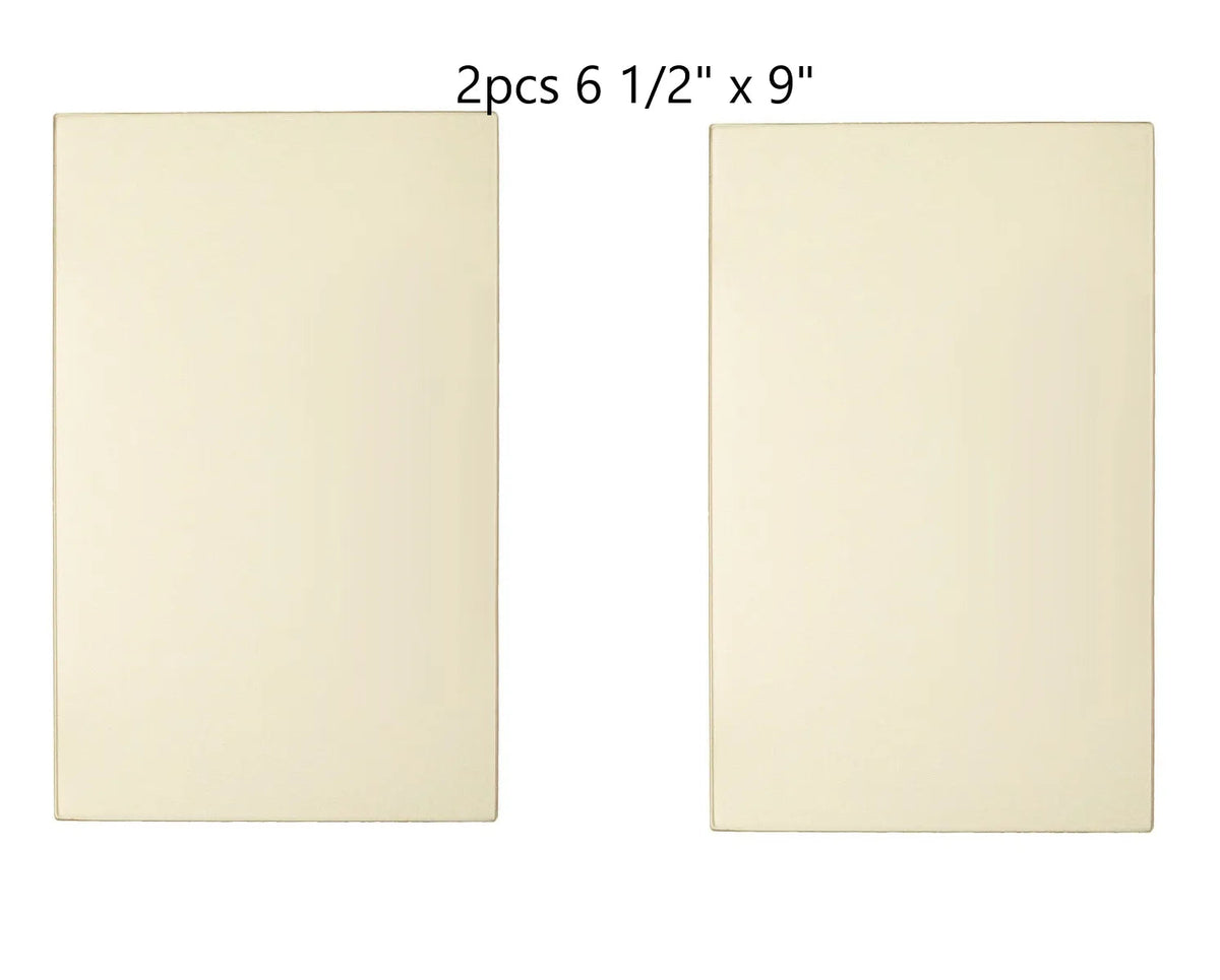 Buck Stove Glass Kit – 2 pcs of 6 1/2" x 9" High-Temperature Ceramic Glass Panels with Die-Cut Gaskets (PA500027-2pc) - Total Hearth