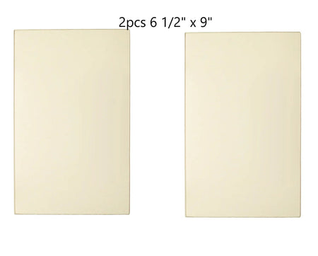 Buck Stove Glass Kit – 2 pcs of 6 1/2" x 9" High-Temperature Ceramic Glass Panels with Die-Cut Gaskets (PA500027-2pc) - Total Hearth