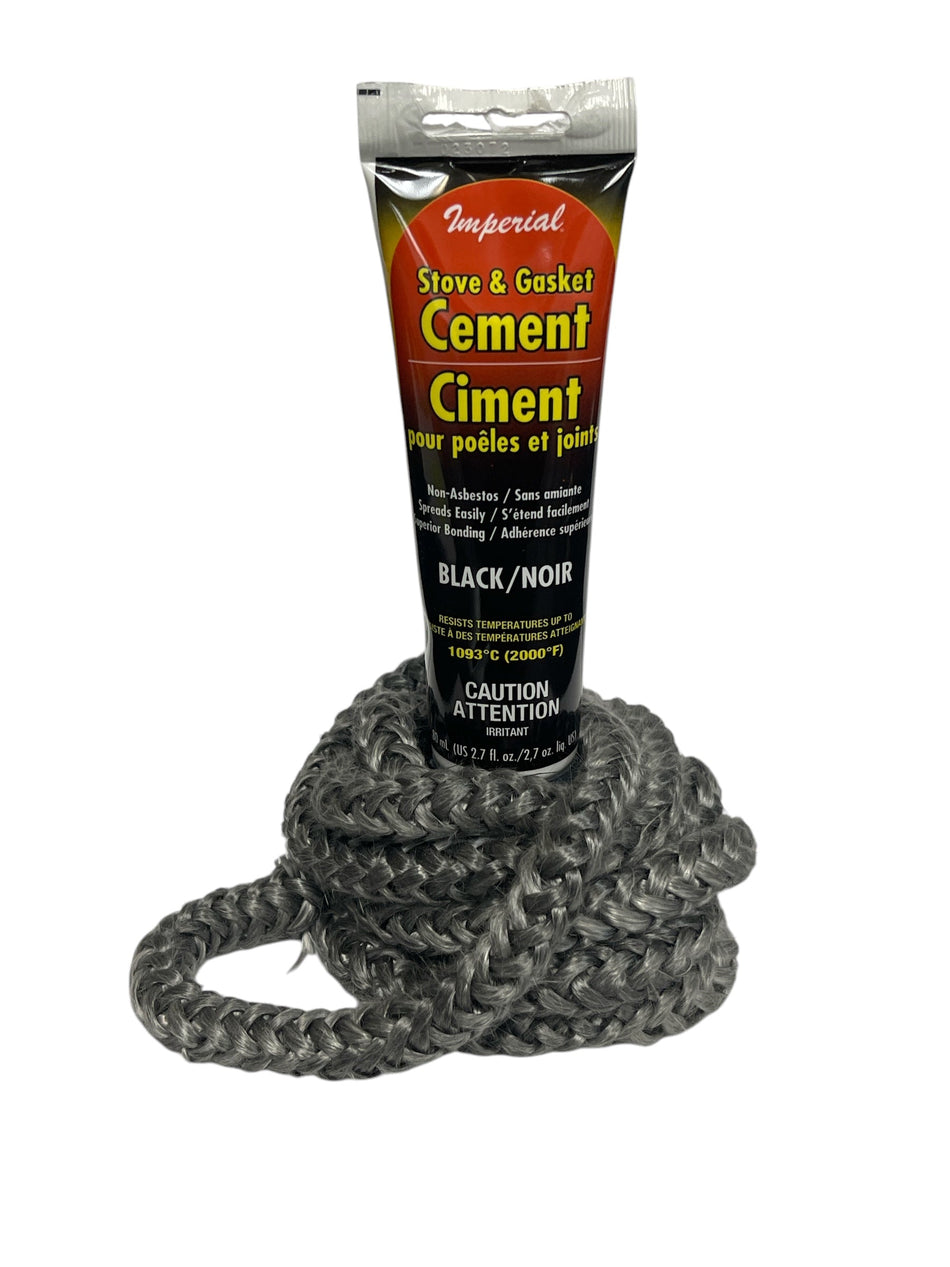 3/8" Rope Gasket Kit – 10'ft with Cement - Total Hearth