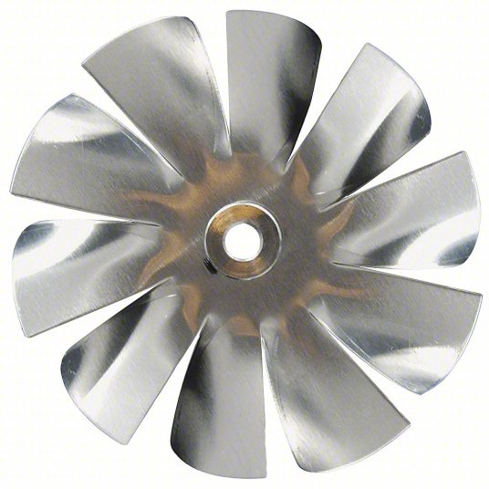 4" Metal Fan Blade – 1CFB4 | Clockwise (CW) Rotation | 1/4" Bore | 10-Blade Aluminum - Total Hearth