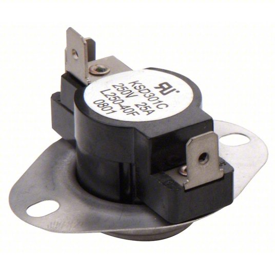 Temperature Limit Controller, SPDT, Auto Reset, 120°F–140°F