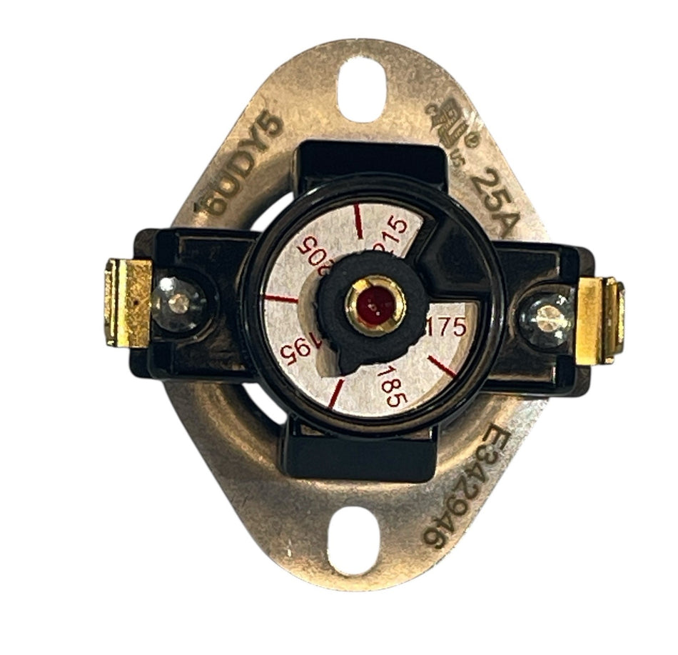 Adjustable Temperature Limit Controller | 6UDY5 | Open on Rise, SPST, 135°F–215°F | Surface Mount Thermo-Disc