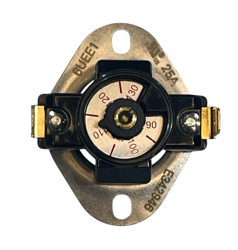 Adjustable Temperature Limit Controller (6UEE1) – Close on Rise, SPST, 90°F–130°F Closing, 70°F–110°F Opening – Surface Mount Thermo-Disc