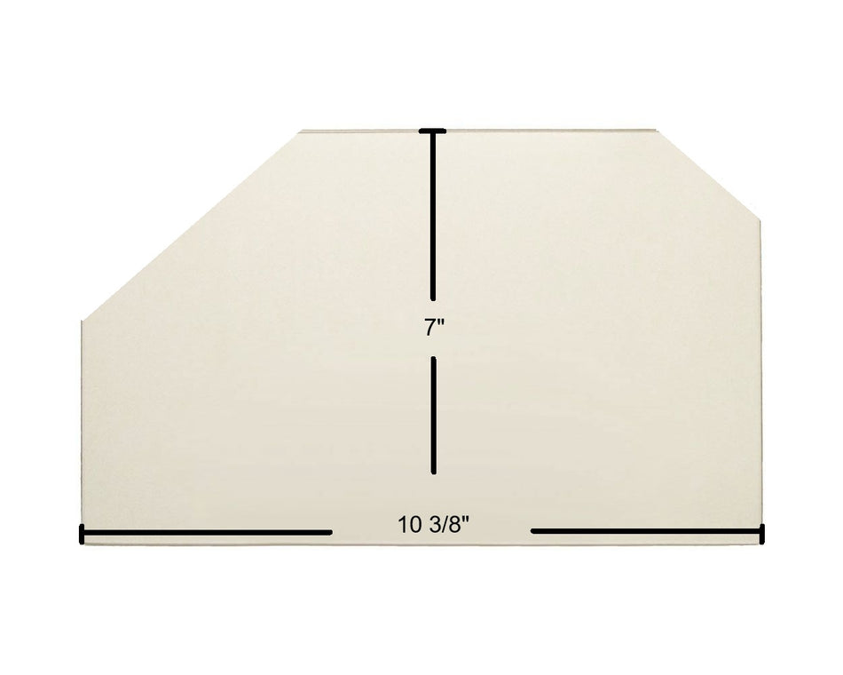 Hitzer Double Door Ceramic Glass Panel – OEM Replacement (10 3/8" x 7") | Part #7GHDD