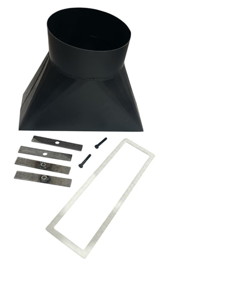 Black Bart Transition Stack – 14" x 4" to 8" Round | Part #9BBS2 - Total Hearth