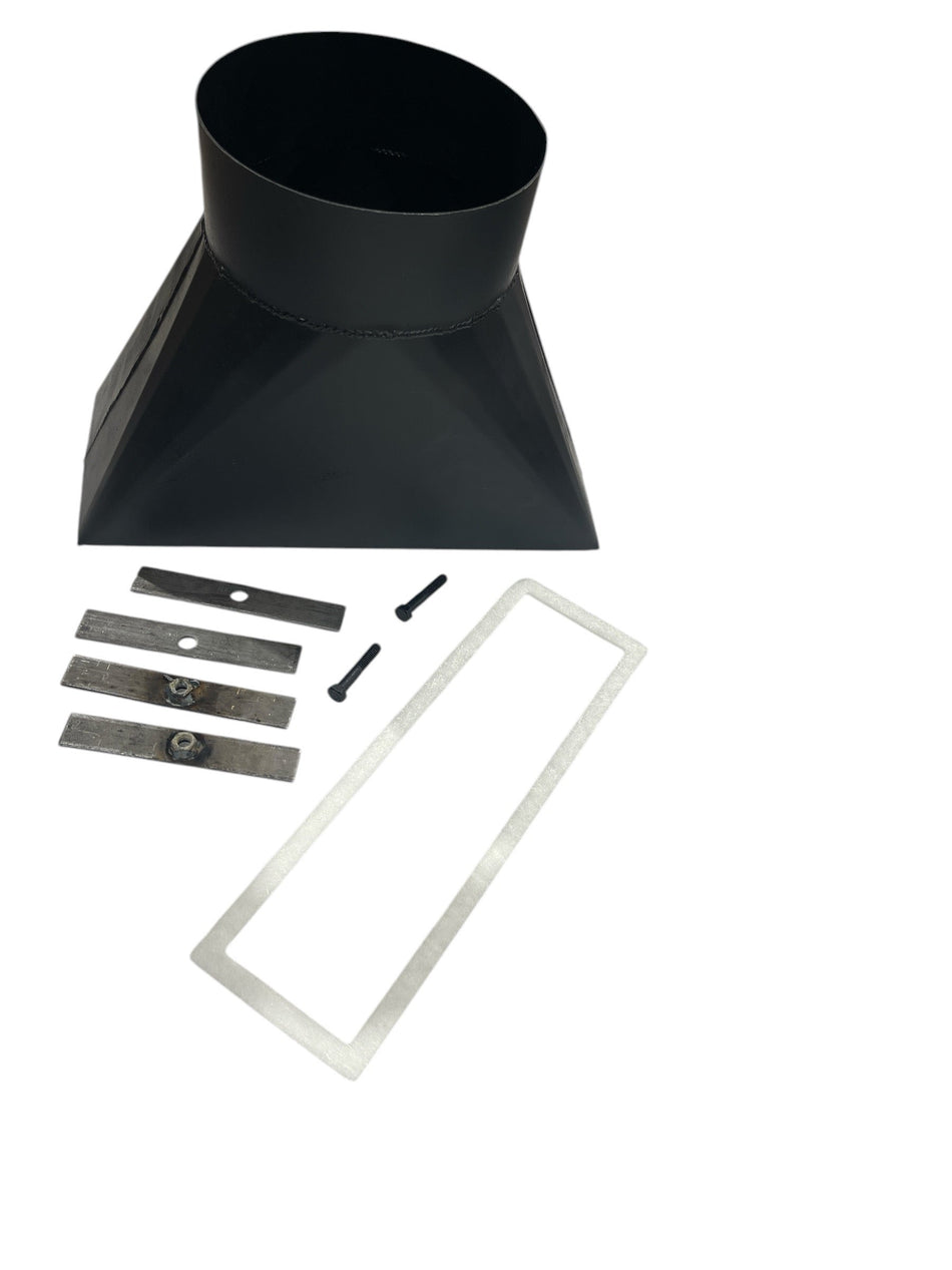 Black Bart Transition Stack – 14" x 4" to 8" Round | Part #9BBS2 - Total Hearth