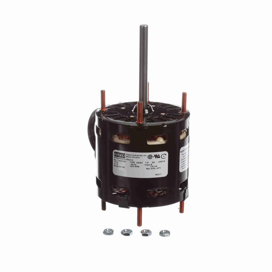 Fasco Motor 1M1124 – 1/20 HP, 1-Speed Replacement Motor (3.3" O.D.) | OEM Regal/Fasco