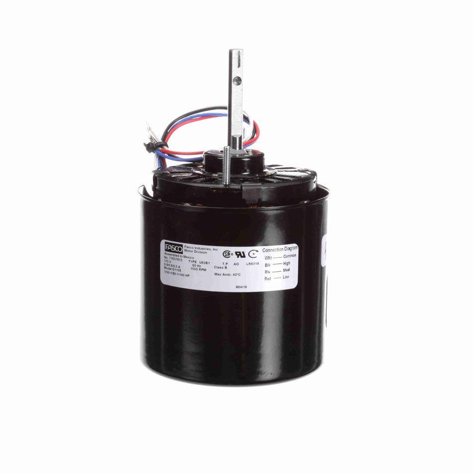 Fasco 1MBS1 3-Speed Rear Mount Motor – OEM Replacement for Buck Stoves 26000, 27000 & 28000 (Replaces D1138, CW Rotation)