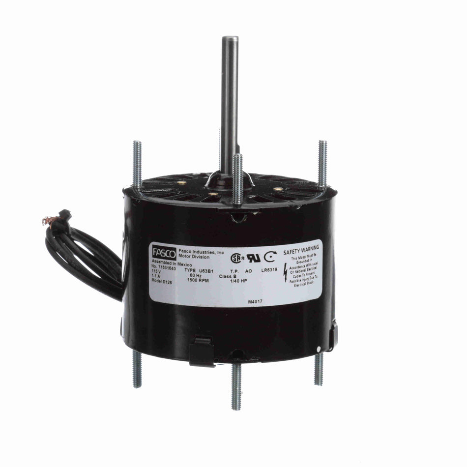 Fasco 1M126 Motor – 1/40 HP, 3.3 Diameter, 1-Speed Clockwise Replacement | OEM (Fasco D126)
