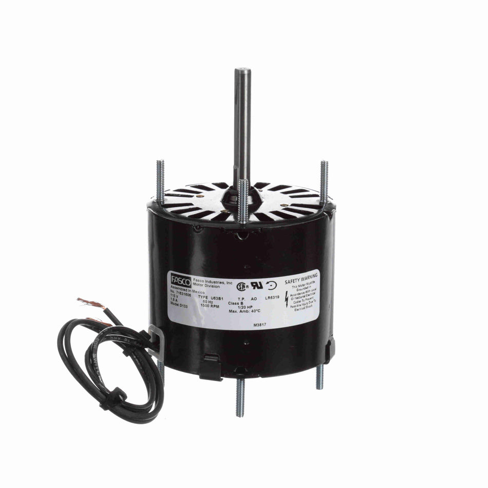 Fasco Motor 1M133 – 1/20 HP, 3.3 Diameter, 1-Speed Replacement Blower Motor (Fasco D133)