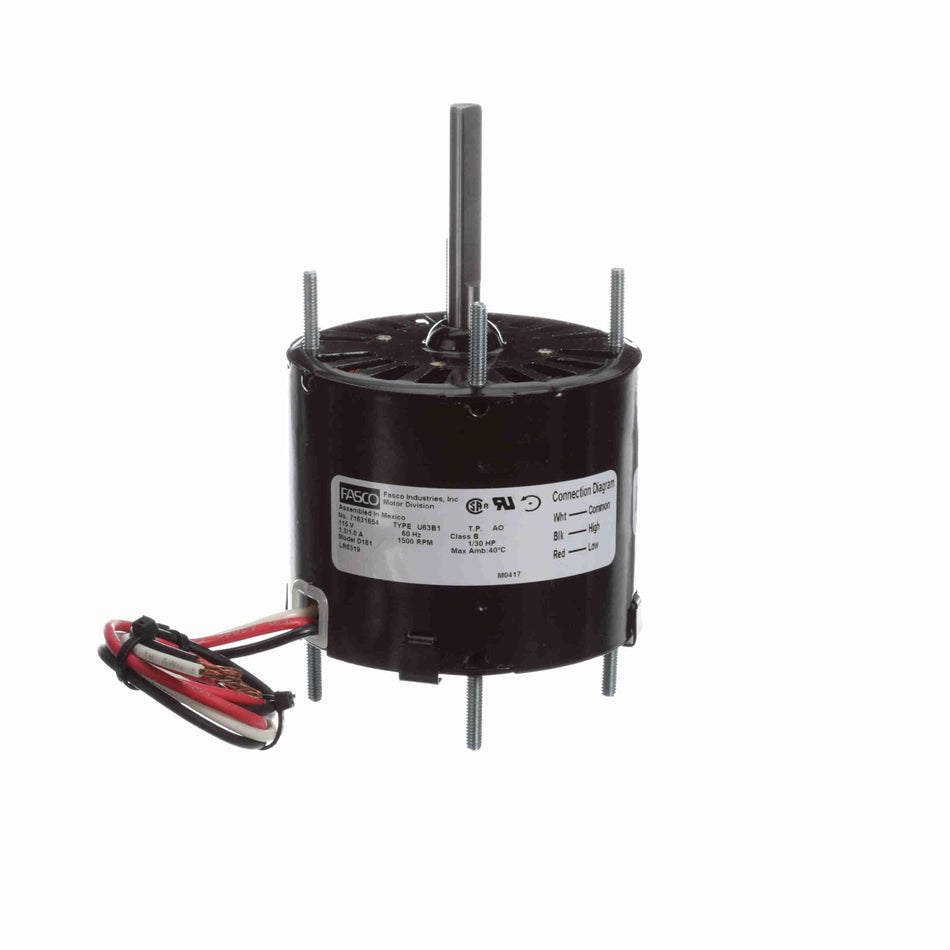 Fasco 1M181 Motor – 1/30 HP, 2-Speed Replacement | 115V, 1500 RPM | OEM Equivalent to Ashley AY058043R & Fasco D181