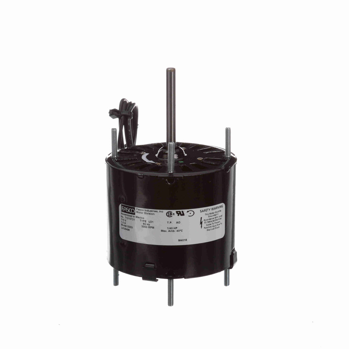 Motor Fasco 1M203 1/40 HP 1-Speed Replacement Motor with 3.3 inch OD