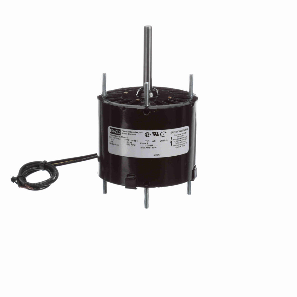 Fasco Motor 1M514 – 1/30 HP, 1-Speed Replacement Motor (3.3" O.D., Clockwise Rotation) | OEM Regal/Fasco