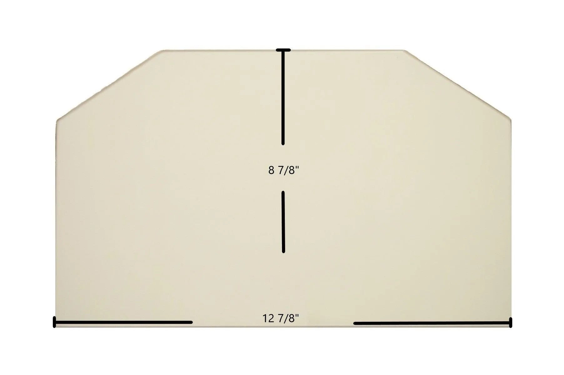 Aurora 7GASDO-1arch Arch Door Glass Replacement – 12 7/8" x 8 7/8" Ceramic Panel - Total Hearth