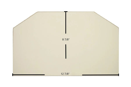 Aurora 7GASDO-1arch Arch Door Glass Replacement – 12 7/8" x 8 7/8" Ceramic Panel - Total Hearth