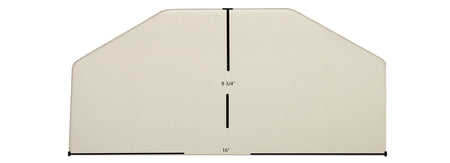 Aurora New Style Large Door Glass Replacement – 16" x 8 3/4" Archtop Ceramic Panel (7GASDN) - Total Hearth