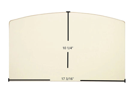 Avalon Cottage / Mission Door Glass Replacement – 17 3/16" x 10 1/4" Archtop High-Temperature Ceramic Glass Panel (994-00321) - Total Hearth