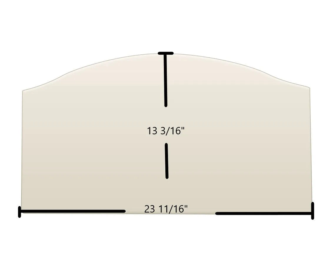 BIS Panorama Door Glass Replacement – 23 11/16" x 13 3/16" Archtop High-Temperature Ceramic Glass Panel (BI-07) - Total Hearth