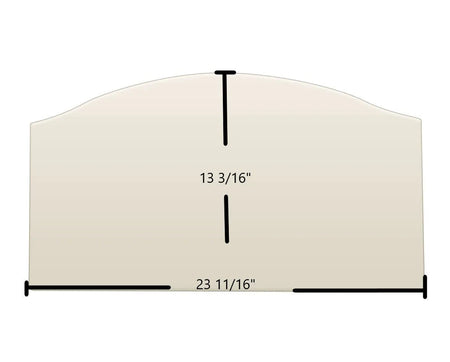BIS Panorama Door Glass Replacement – 23 11/16" x 13 3/16" Archtop High-Temperature Ceramic Glass Panel (BI-07) - Total Hearth