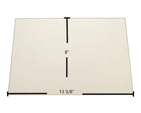 Blaze King KFF-403 Door Glass Replacement – 13 3/8" x 8" High-Temperature Ceramic Glass Panel (KFF-403) - Total Hearth