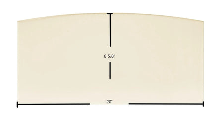 Blue Ridge Medium Door Glass Replacement – 20" x 8 5/8" Archtop High-Temperature Ceramic Glass Panel (7GBRM) - Total Hearth